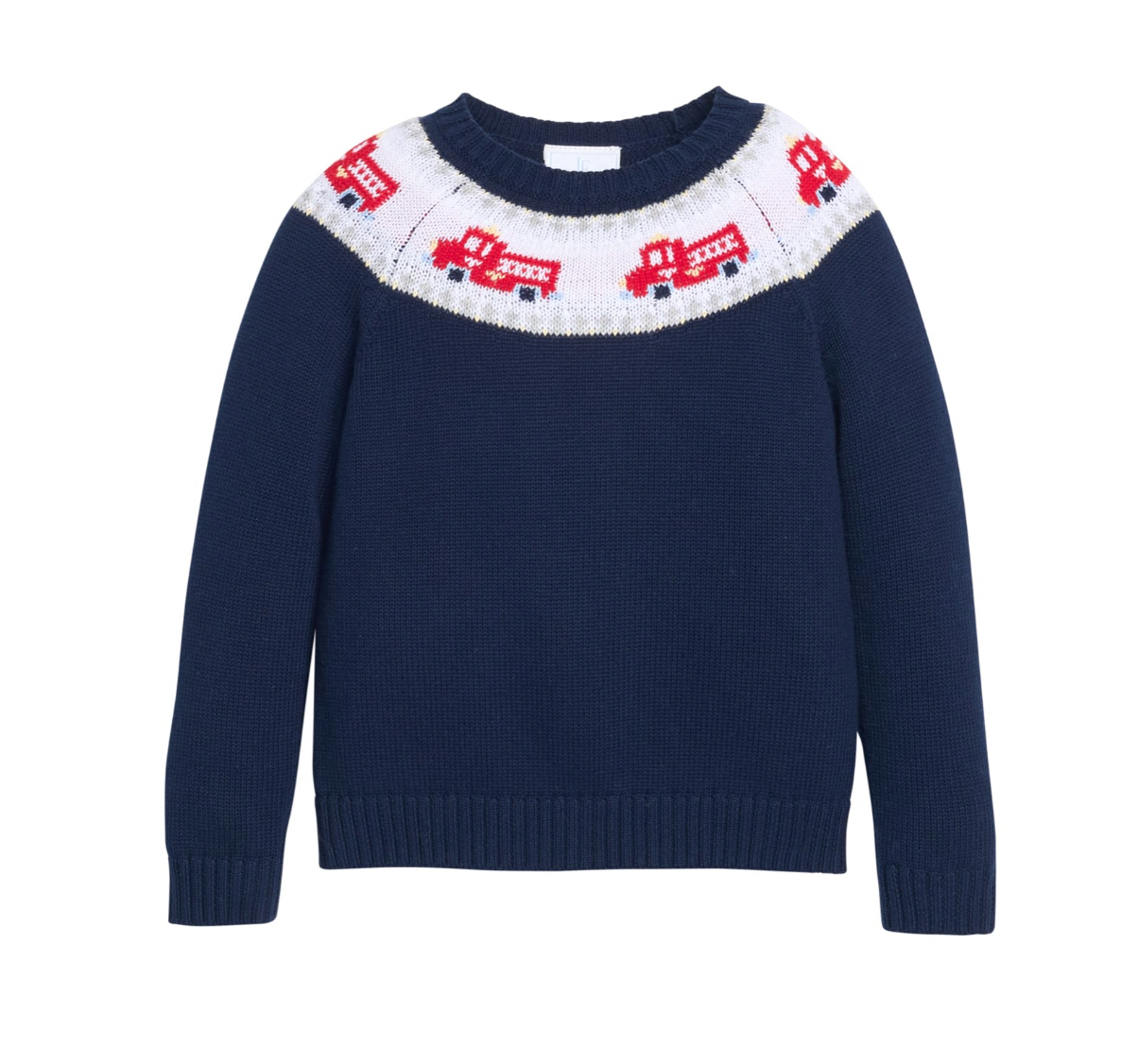 Fire Truck Fair Isle Sweater