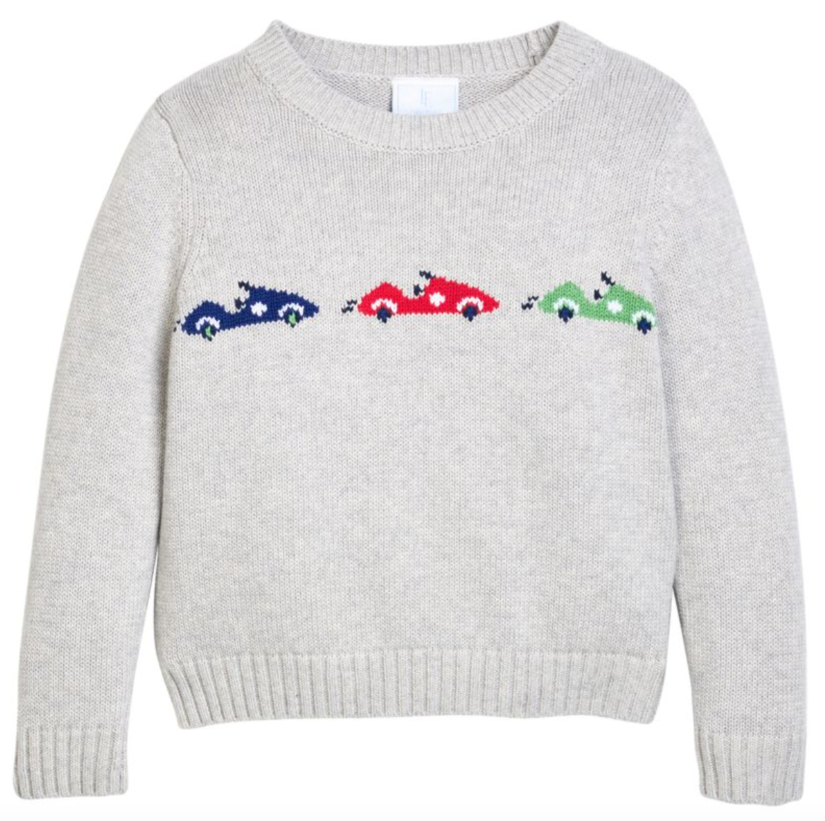 Intarsia Sweater -Race Cars