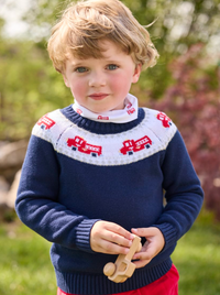 Printed Turtleneck Fire Truck
