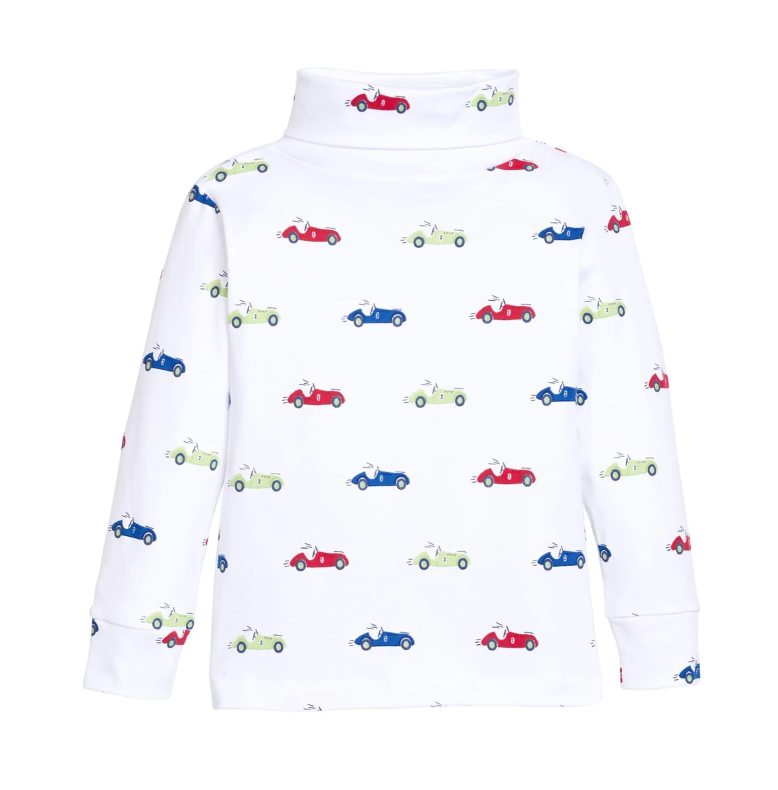 Printed Turtleneck Race Cars