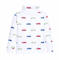 Printed Turtleneck Race Cars