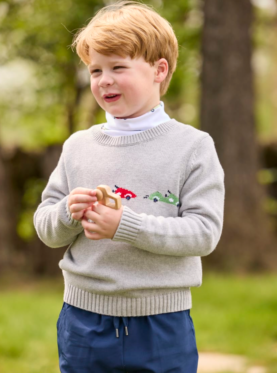 Printed Turtleneck Race Cars