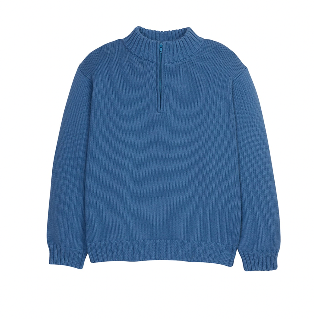 Quarter Zip Sweater  Story Blue