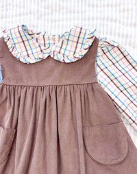Ruffled Peter Pan Blouse Wilmington Plaid
