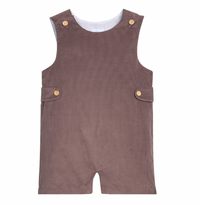 Button Tab John John Chocolate Corduroy