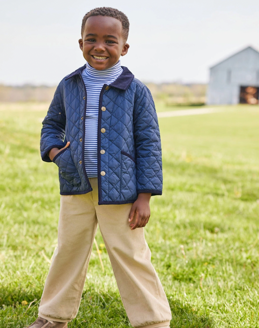 Classic Quilted Jacket Navy