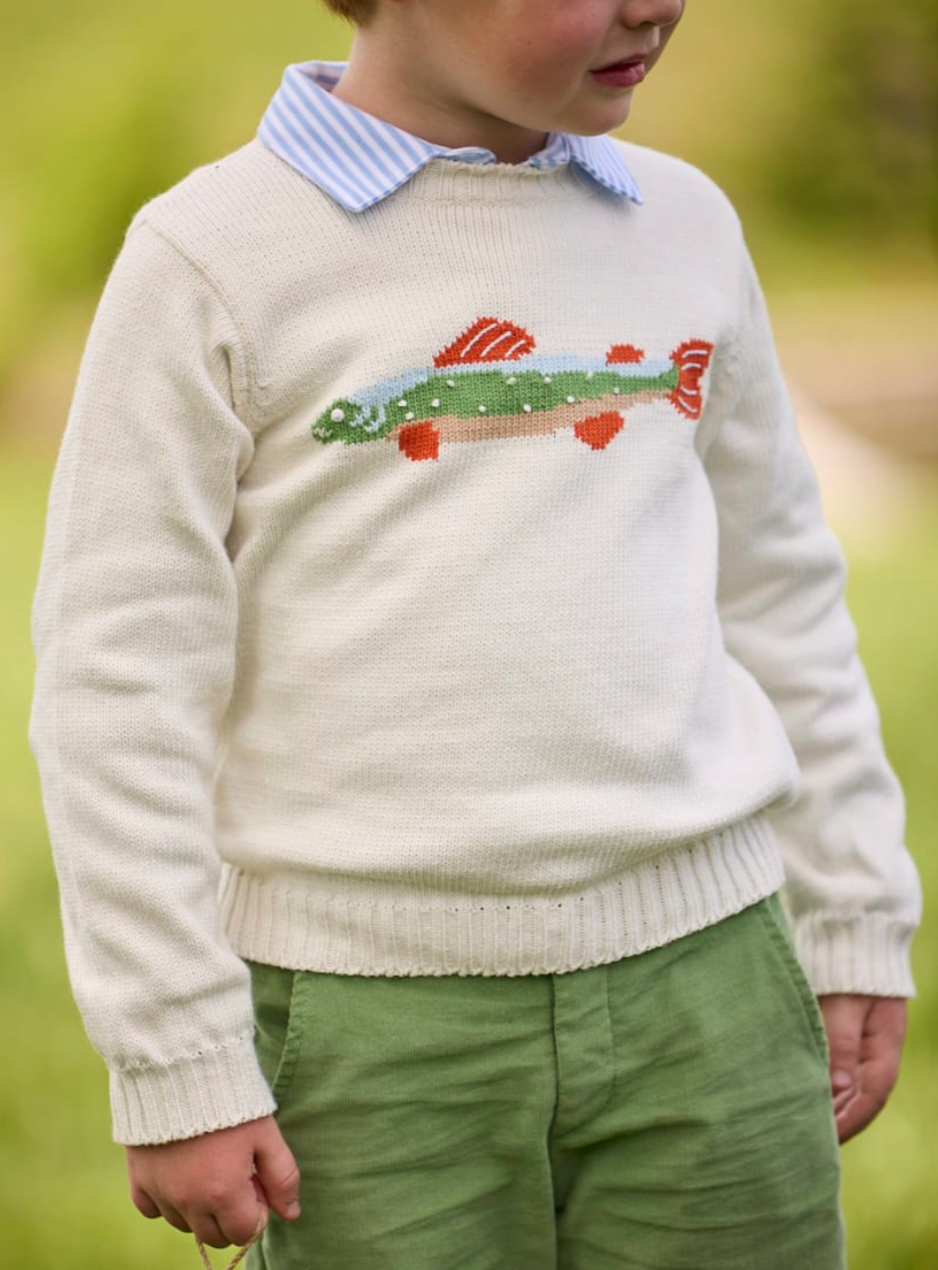 Intarsia Sweater Brook Trout