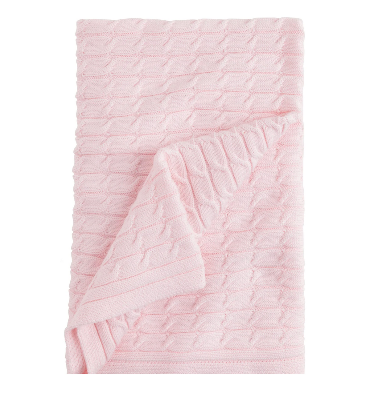 Cable Knit Blanket - Light Pink