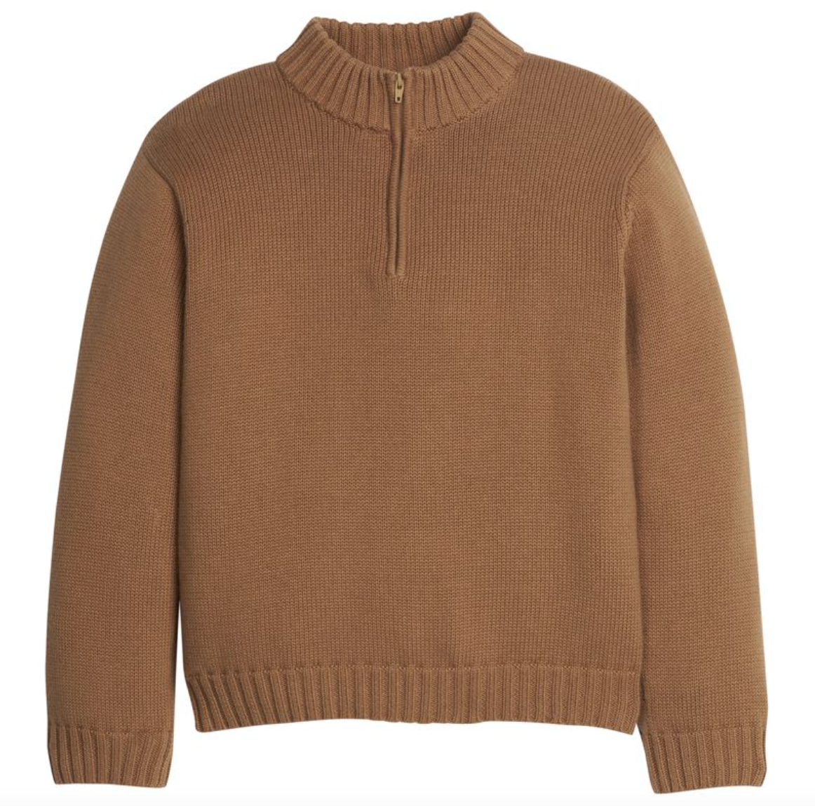 Quarter Zip Sweater - Chestnut