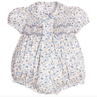 Smocked Bridget Bubble - Wisteria Floral
