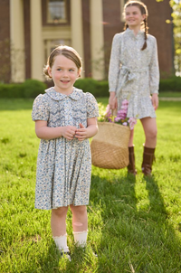 Smocked Bridget Dress - Wisteria Floral