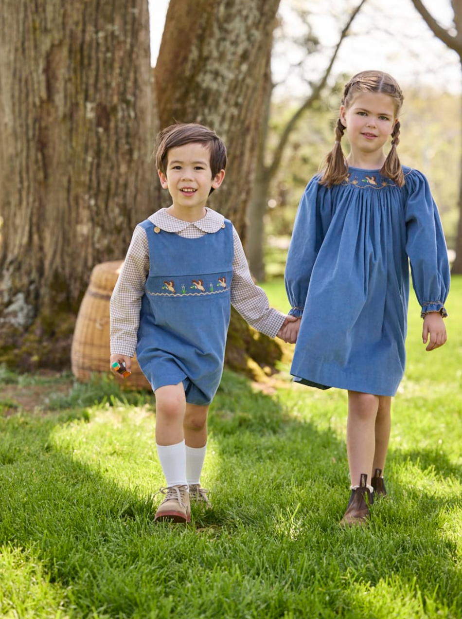 Flying Mallerd Smocked Bishop Dress