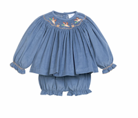 Flying Mallard Smocked Bishop Bloomer set