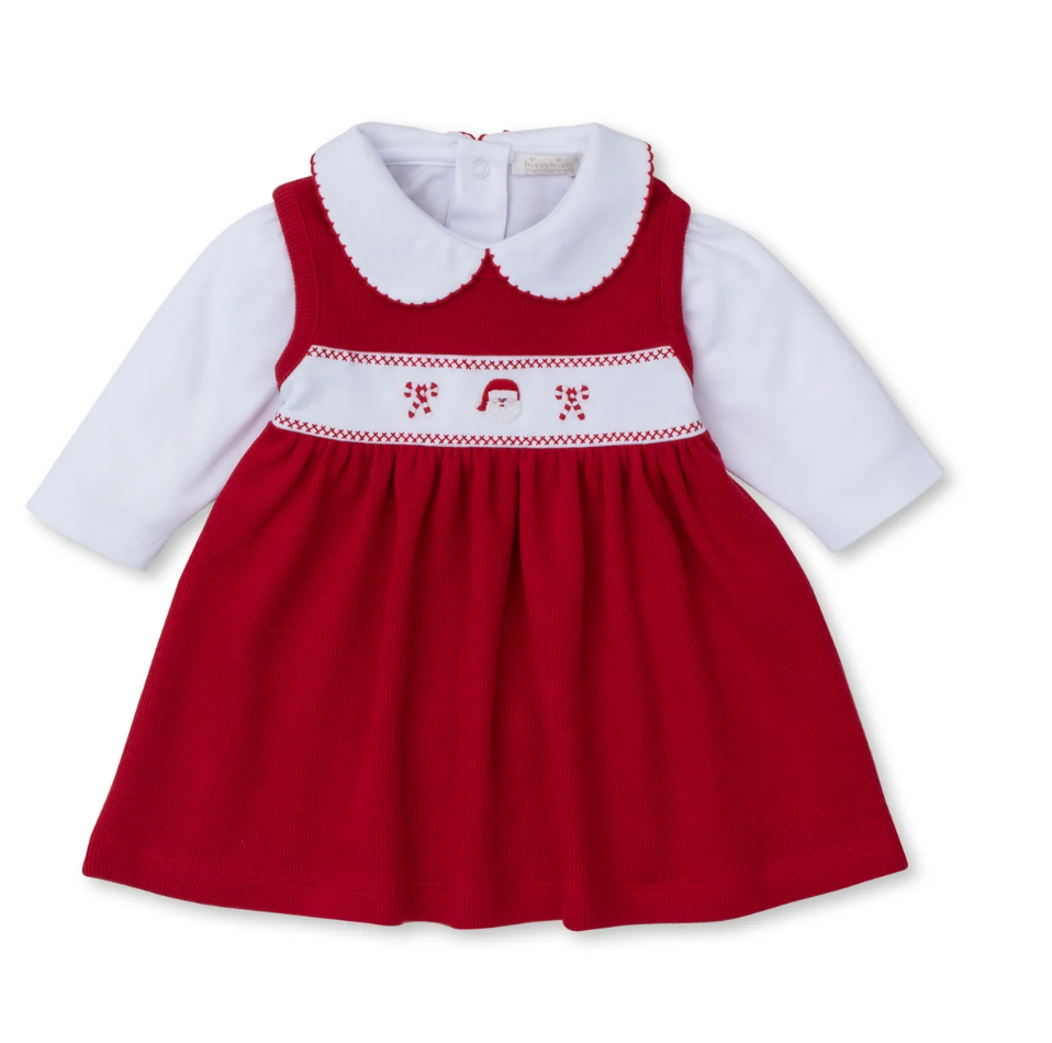 Holiday Medley Hand Embroidered Santa Jumper Set