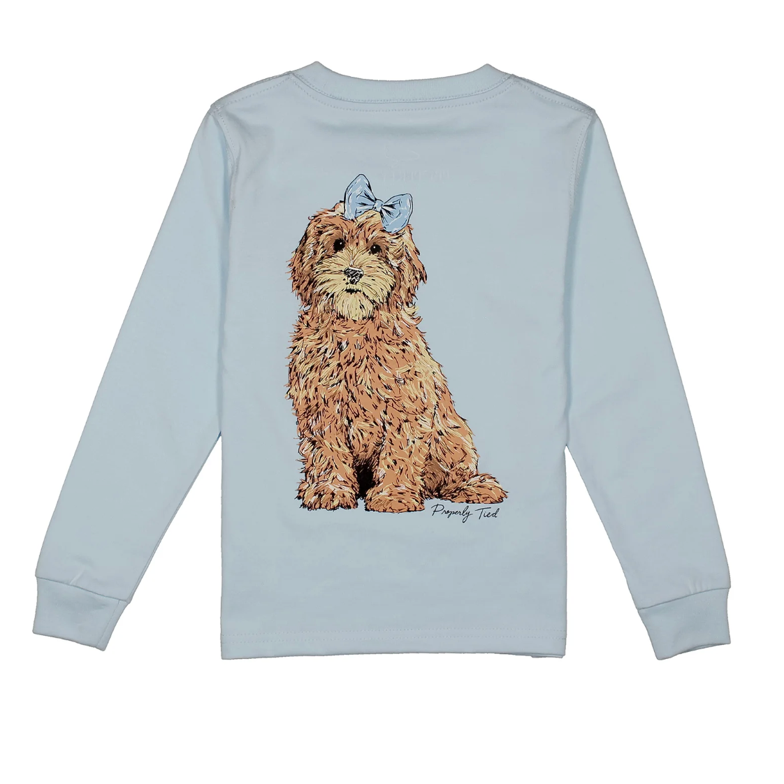 Girls Golden Doodle LS Periwinkle Tee