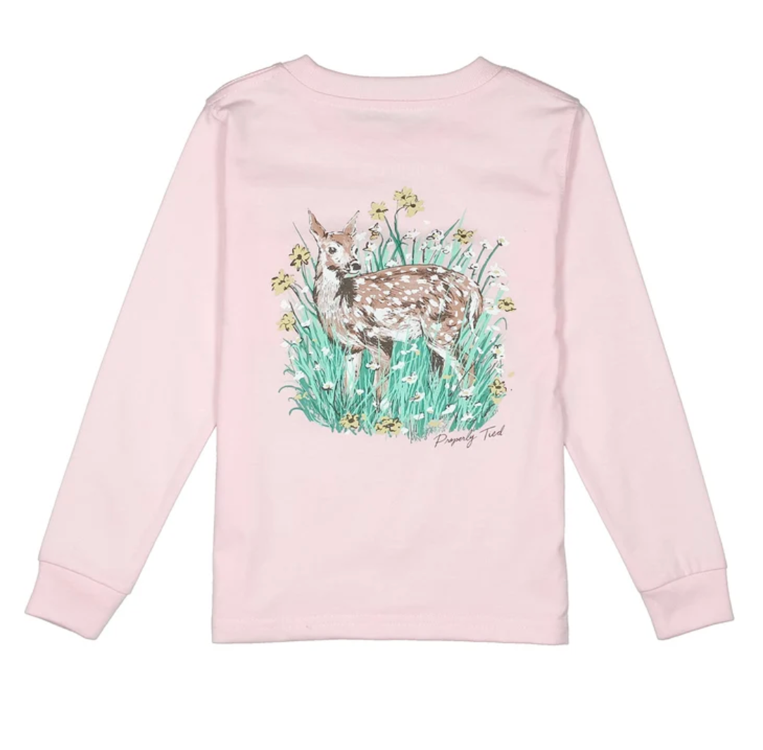 Girls Fawn LS  Rose