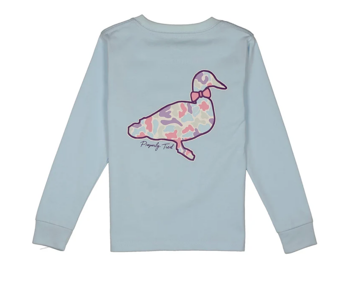 Girls Cotton Candy Camo LS Periwinkle