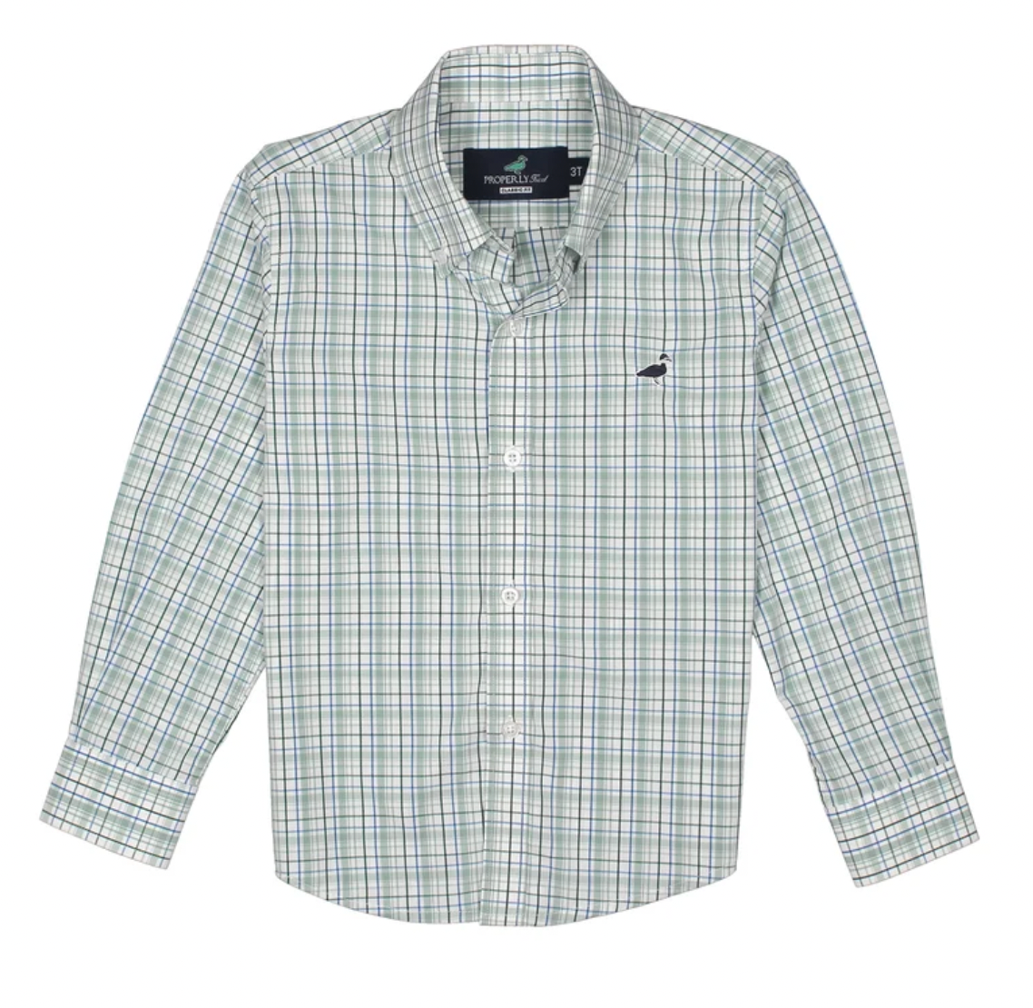 Boys Seasonal Sportshirt Sage Stream