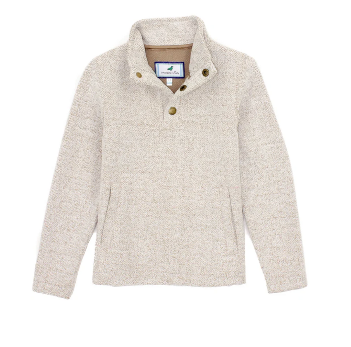 Boys Upland Pullover Cream
