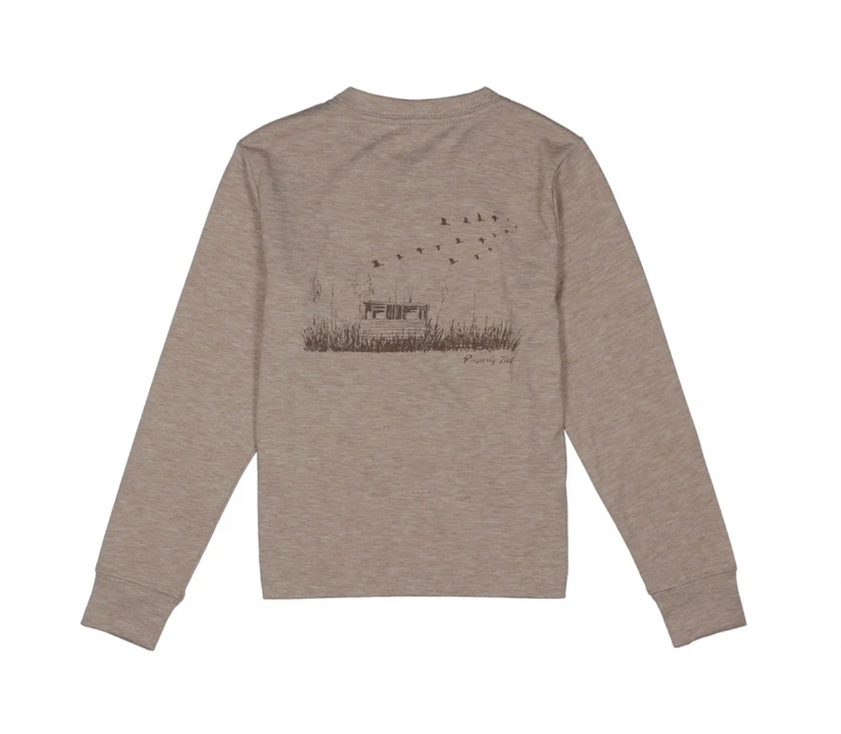 Boys Portland Pocket Tee LS Duck Blind Sand