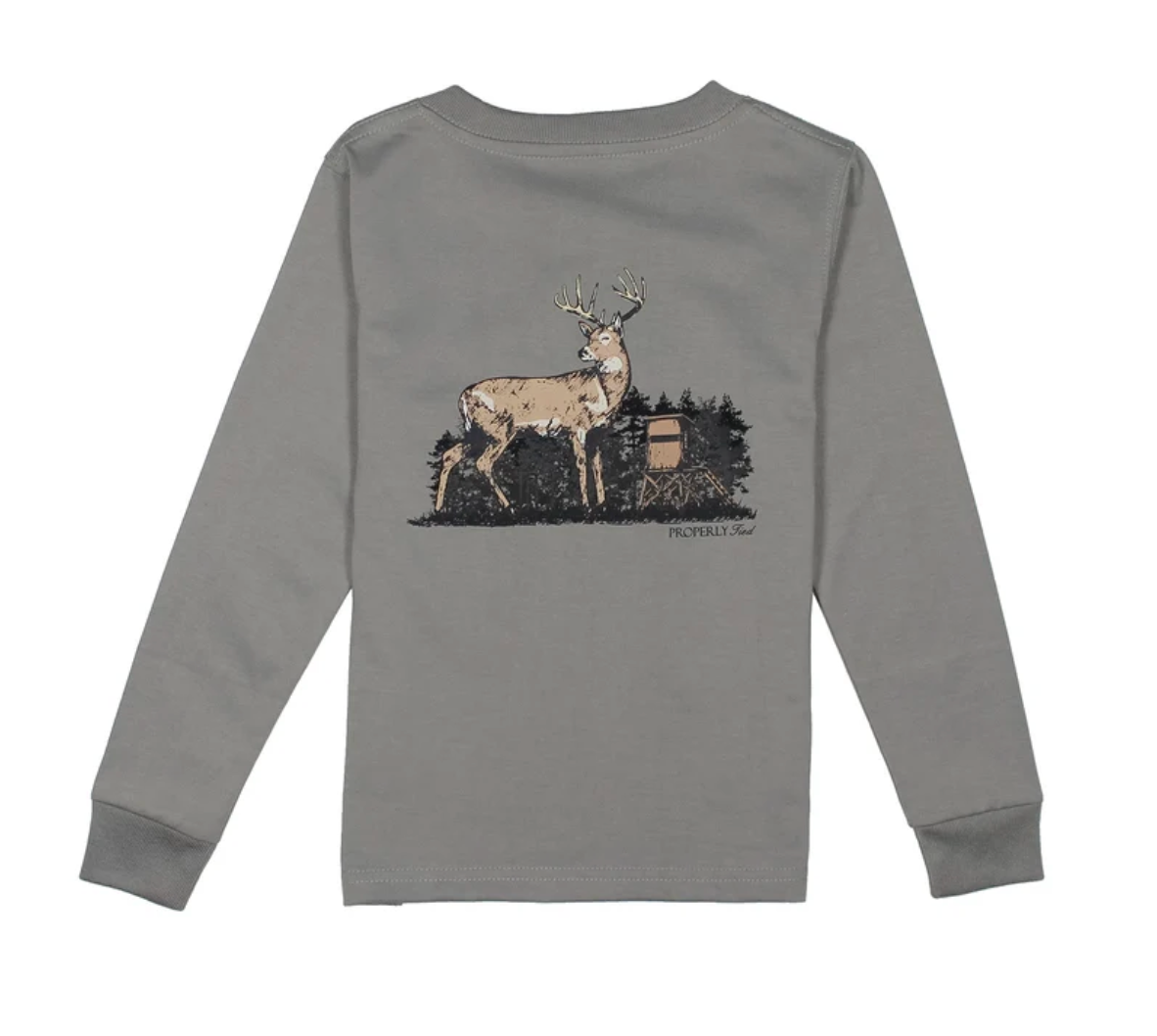 Boys Deer Season LS Battleship Grey