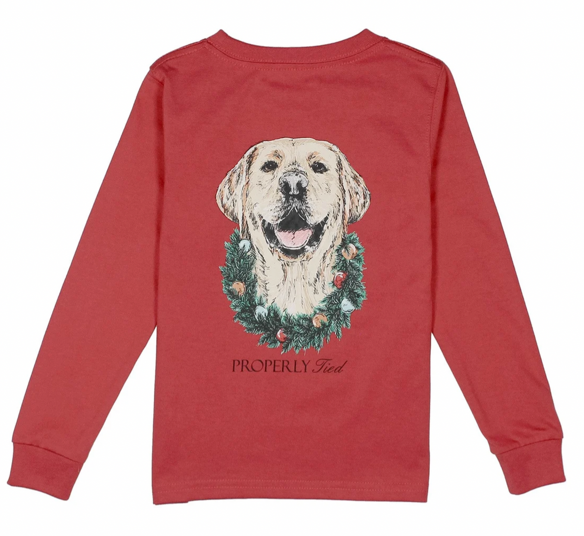 Boys Deck The Paws LS Cabernet
