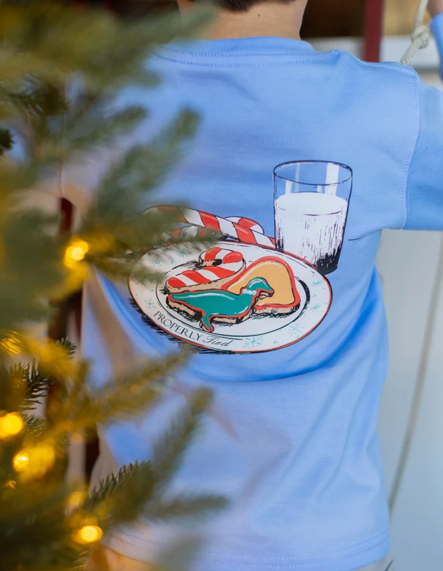 Boys Milk and Cookies LS Light Blue