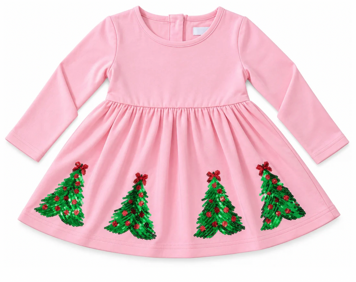 Clara Christmas Tree Sequin Dress