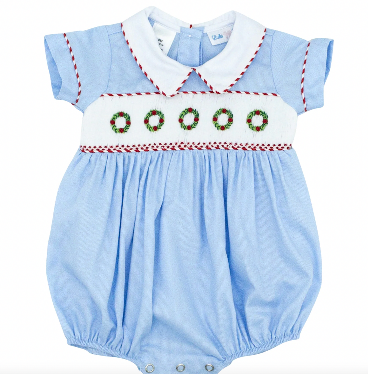 Noah Christmas Wreath Smocked Bubble
