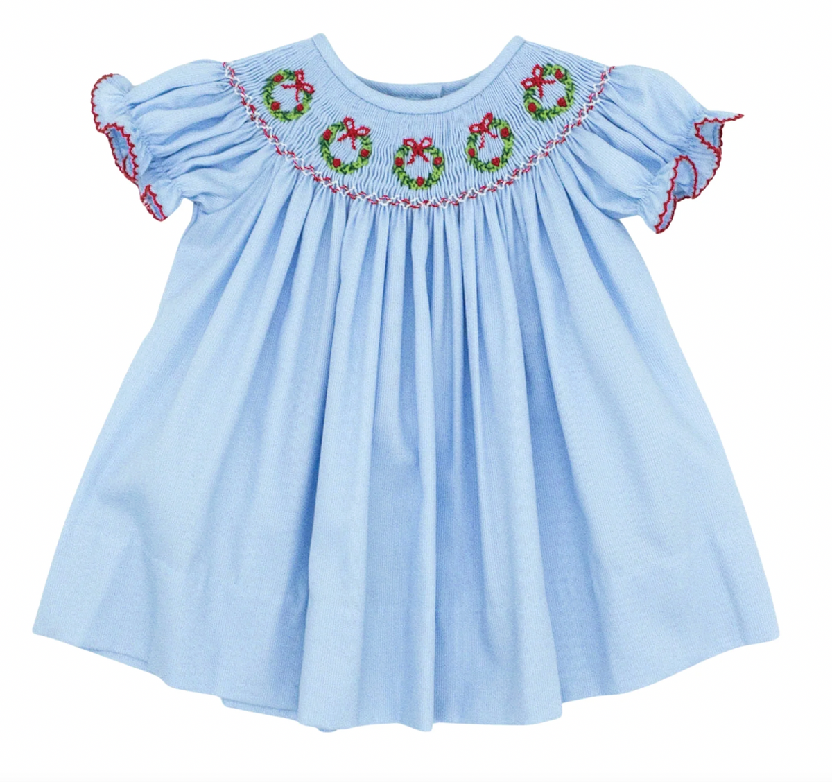 Emma Christmas Wreath Smocked Bishop