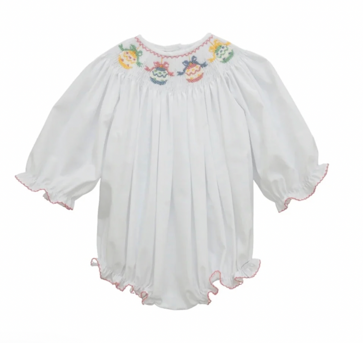 Emmie Ornament Smocked Bishop Long Sleeve Bubble