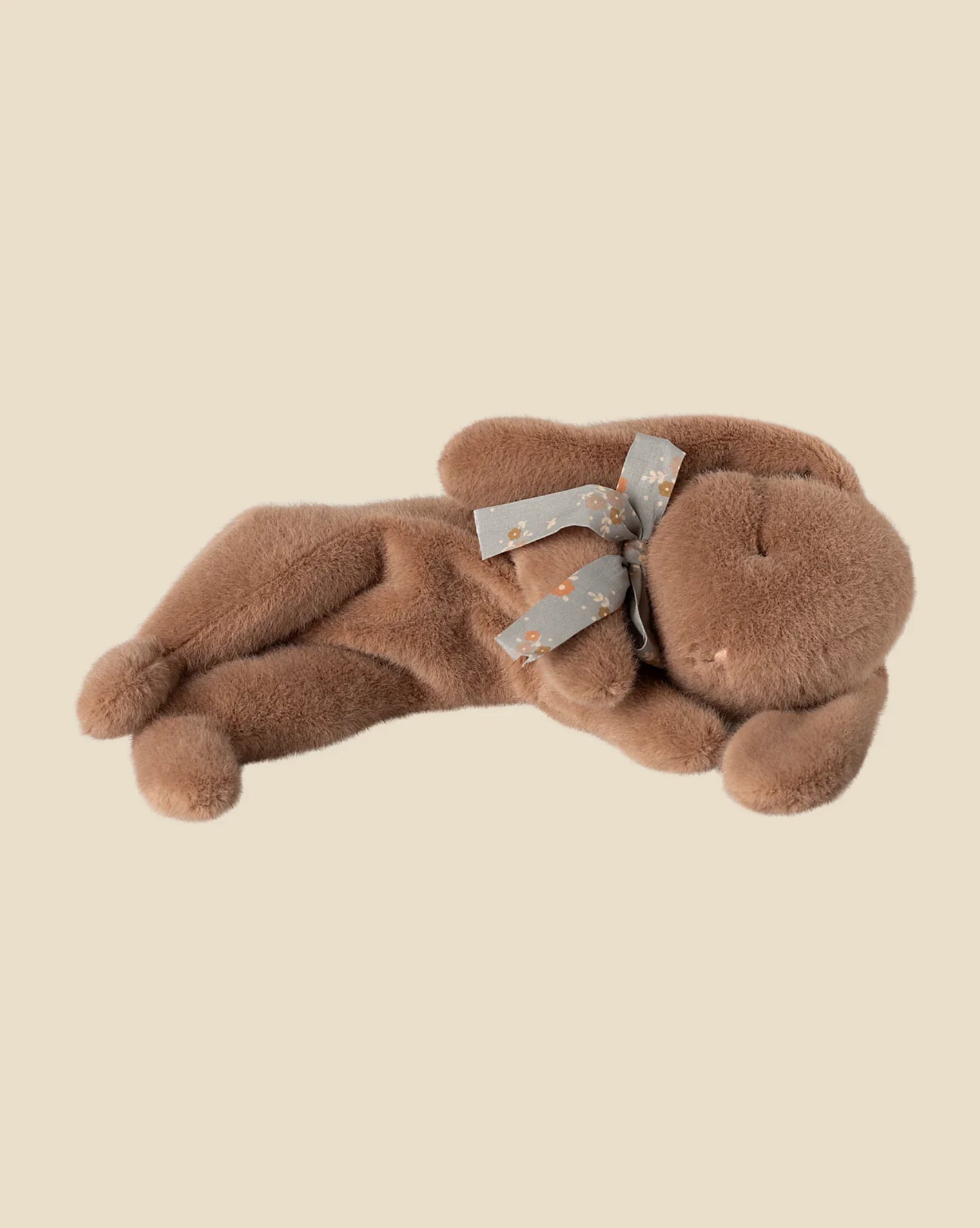 Small Sleeping Bunny Plush - Soft Brown