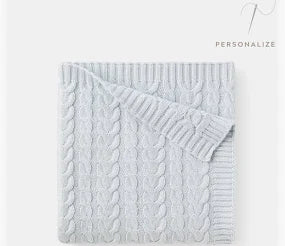 Cashmere- Like Acrylic Cable Knit Blanket 30"x40"
