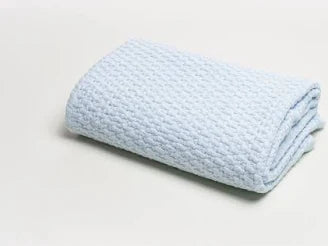 Stonewashed Basket Weave With Binding Blue