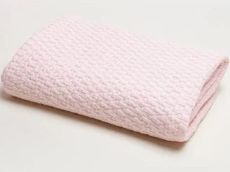 Stonewashed Basket Weave With Binding Pink
