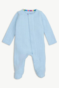 Love Lines Blue Pointelle  Footie - Magnetic Me