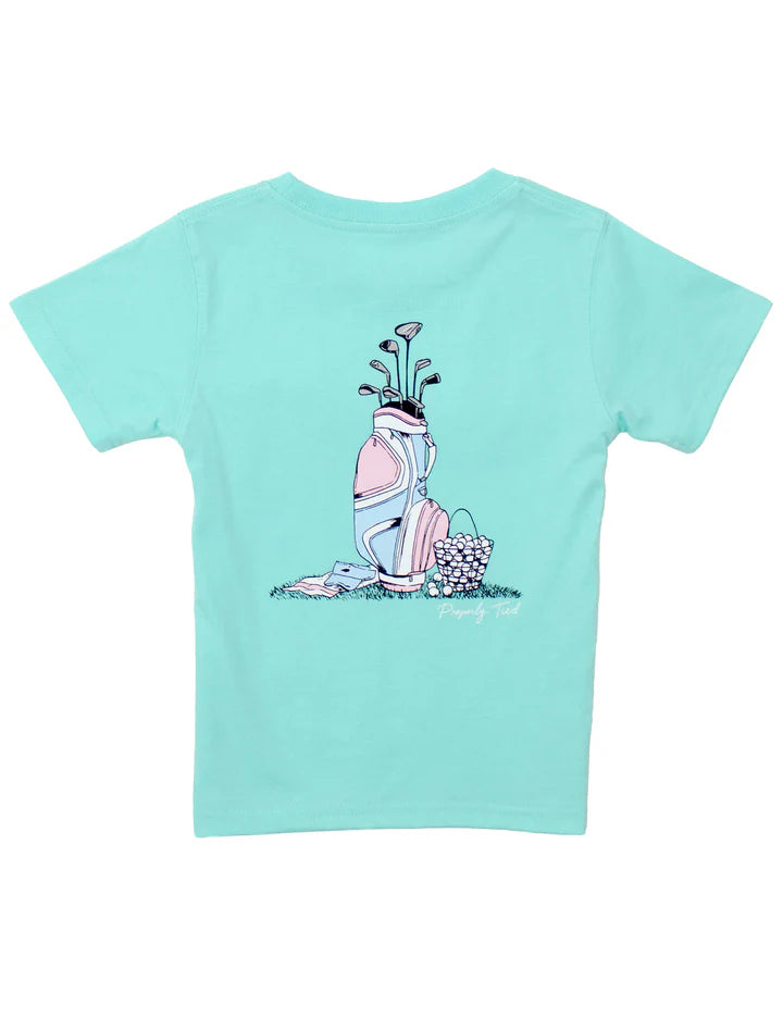 Girls Golf Clubs Shirt Seafoam