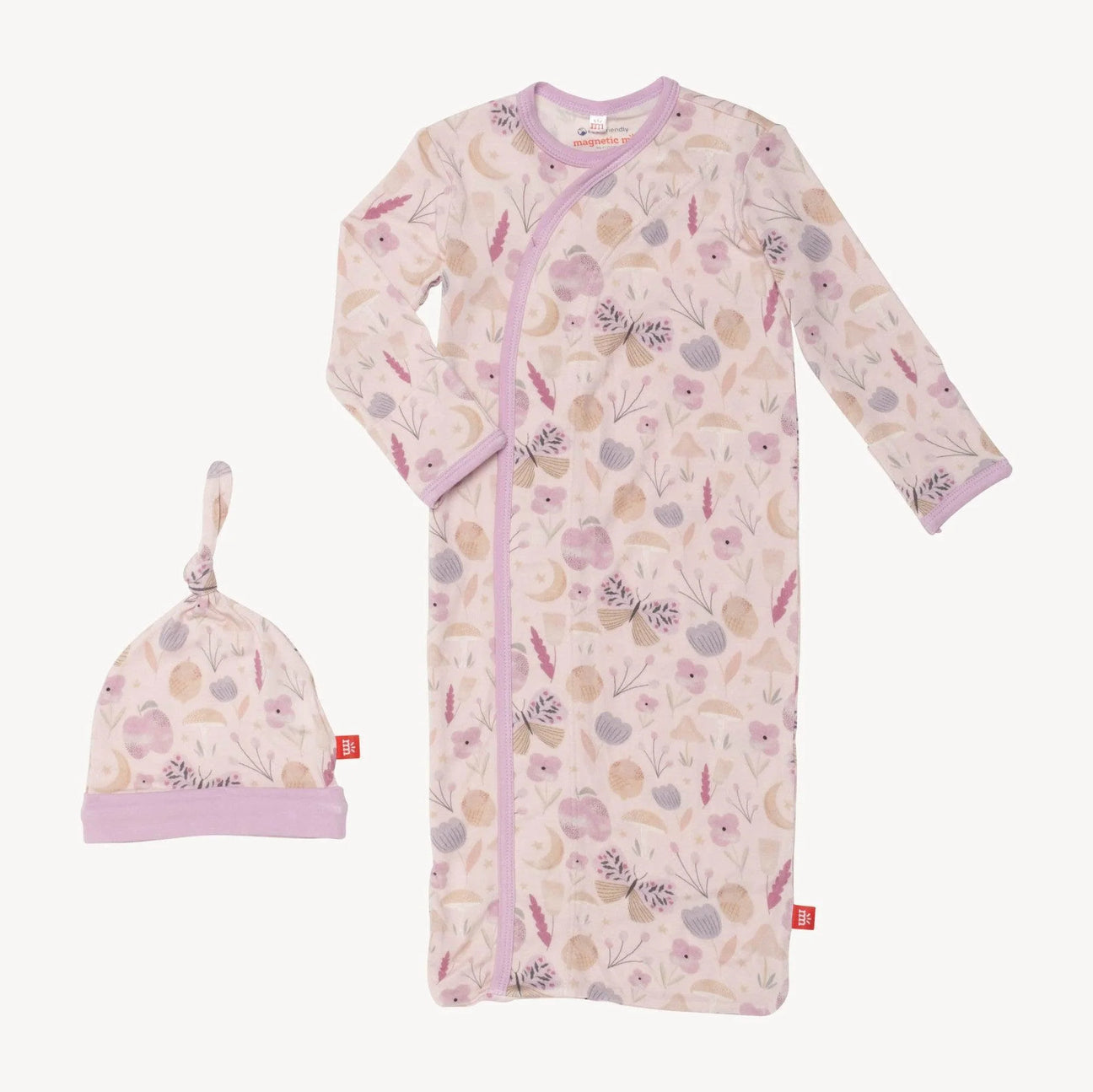 Organic Botanic Modal Magnetic Gown & Hat Set - Magnetic Me