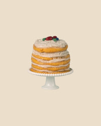 Party Cake and Cake Stand, Mouse, Off White